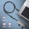 Cabo de extensão Axagon BUCM32-CF15AB SPEED+ USB-C USB 20Gbps 1,5 m