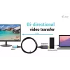 Adaptador de cabo i-tec USB-C DisplayPort Bidirecional 8K/30Hz 150 cm