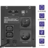 Fonte de alimentação ininterrupta QOLTEC 53770, UPS Line-Interactive 1,5 kVA (900 W), 2 saídas C13, AVR, LCD, USB Type-B