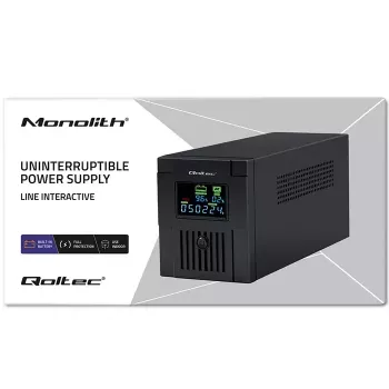 Fonte de alimentação ininterrupta Qoltec 53771 2 kVA 1200 W 2 saídas AC