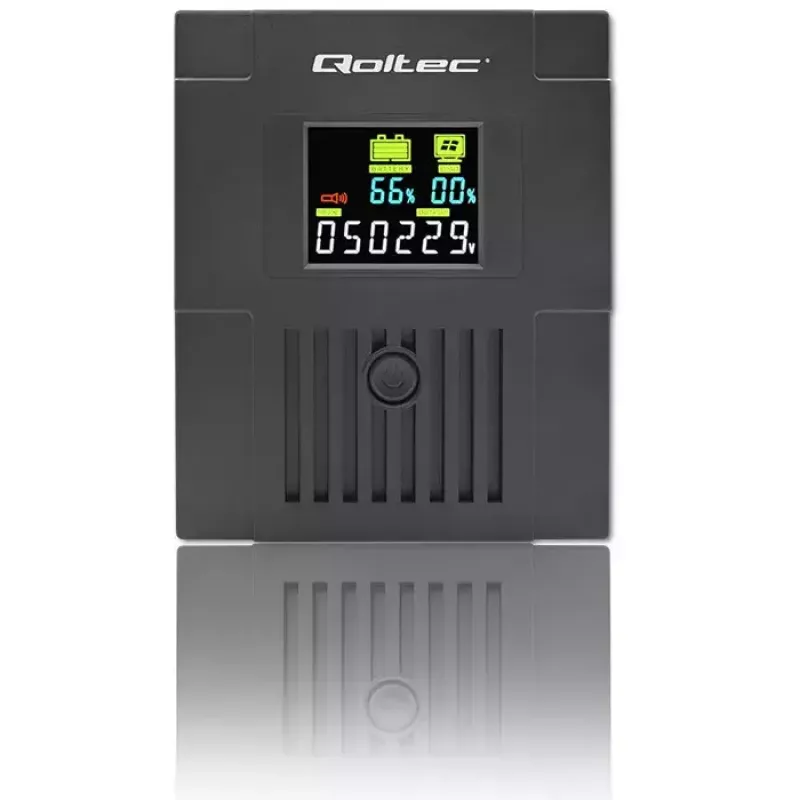 Fonte de alimentação ininterrupta Qoltec 53771 2 kVA 1200 W 2 saídas AC