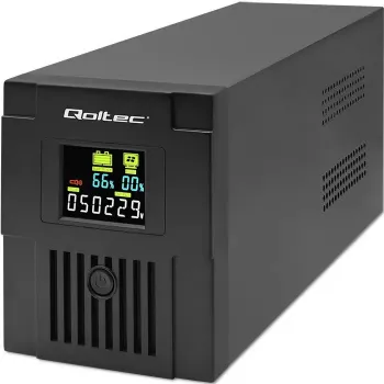 Fonte de alimentação ininterrupta Qoltec 53771 2 kVA 1200 W 2 saídas AC
