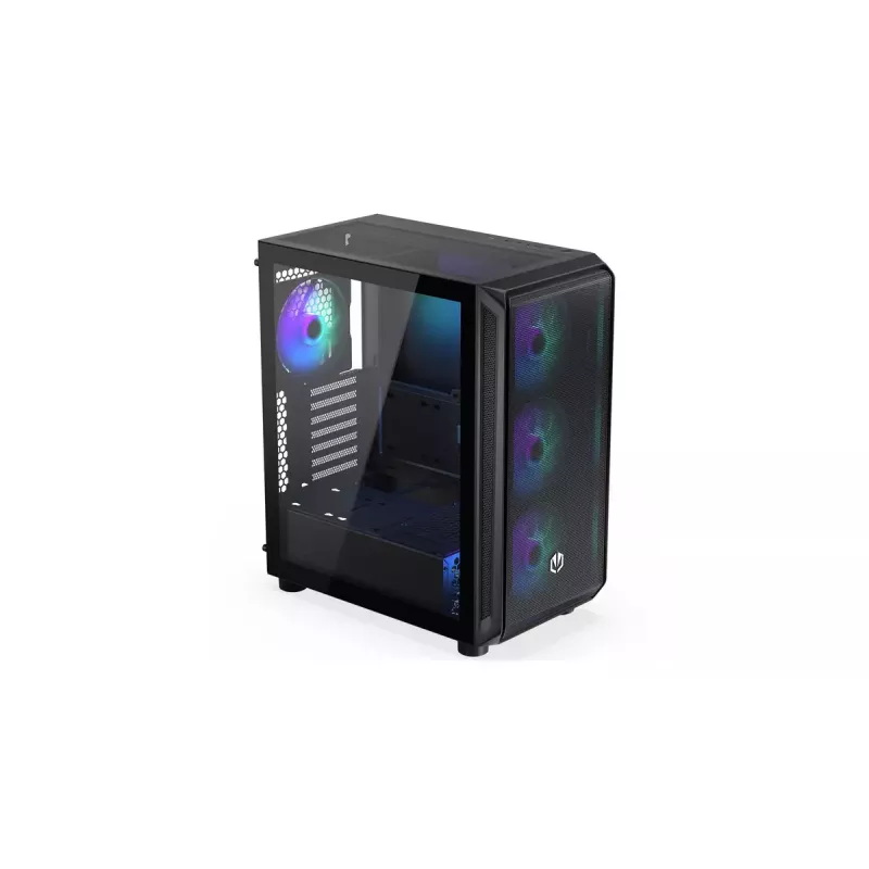 Caixa de PC ENDORFY Arx 500 ARGB ATX preta — vidro temperado, ARGB, ATX, GPU máx. 350 mm, altura do dissipador da CPU 179 mm, 7 slots de expansão