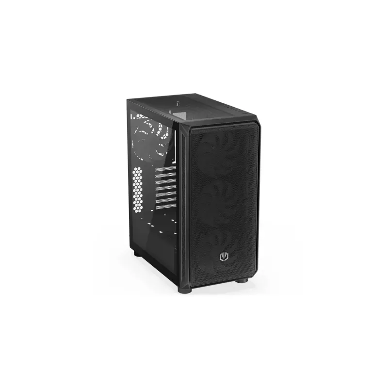 Caixa de PC ENDORFY Arx 500 ARGB ATX preta — vidro temperado, ARGB, ATX, GPU máx. 350 mm, altura do dissipador da CPU 179 mm, 7 slots de expansão