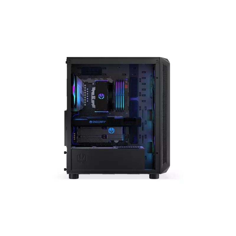 Caixa de PC ENDORFY Arx 500 ARGB ATX preta — vidro temperado, ARGB, ATX, GPU máx. 350 mm, altura do dissipador da CPU 179 mm, 7 slots de expansão