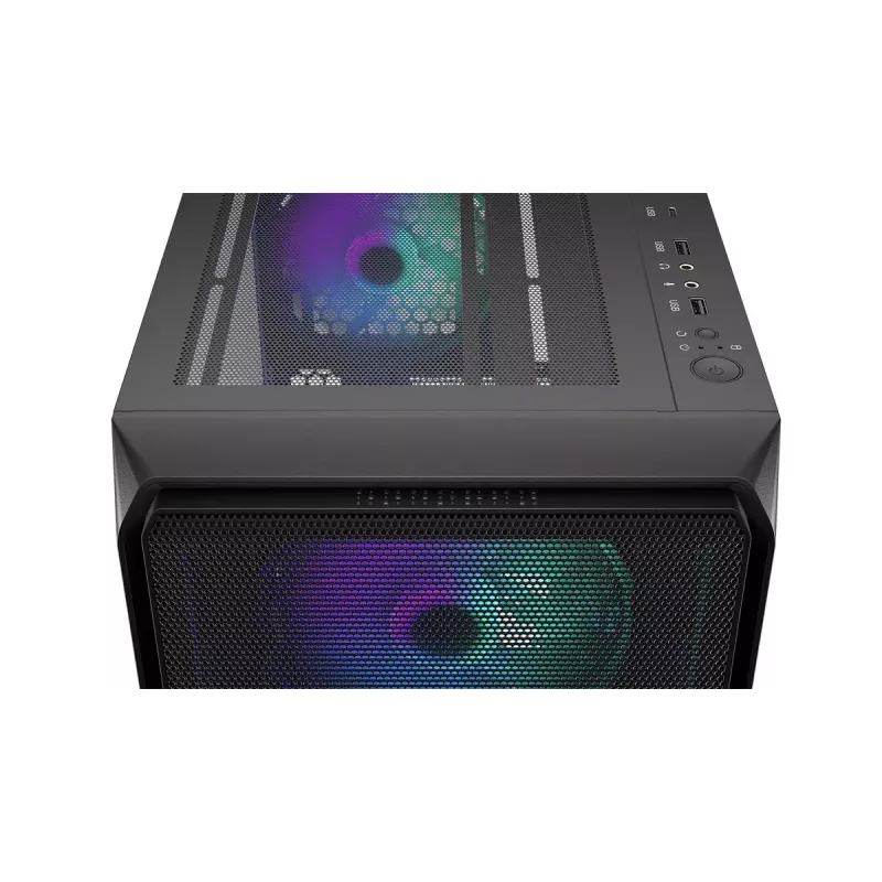 Caixa de PC ENDORFY Arx 500 ARGB ATX preta — vidro temperado, ARGB, ATX, GPU máx. 350 mm, altura do dissipador da CPU 179 mm, 7 slots de expansão