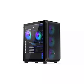 Caixa de PC ENDORFY Arx 500 ARGB ATX preta — vidro temperado, ARGB, ATX, GPU máx. 350 mm, altura do dissipador da CPU 179 mm, 7 slots de expansão