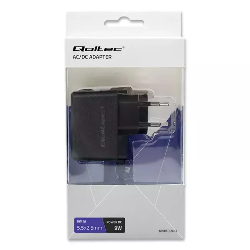 Fonte de alimentação Qoltec 52403 interior 9W preto 220-240V