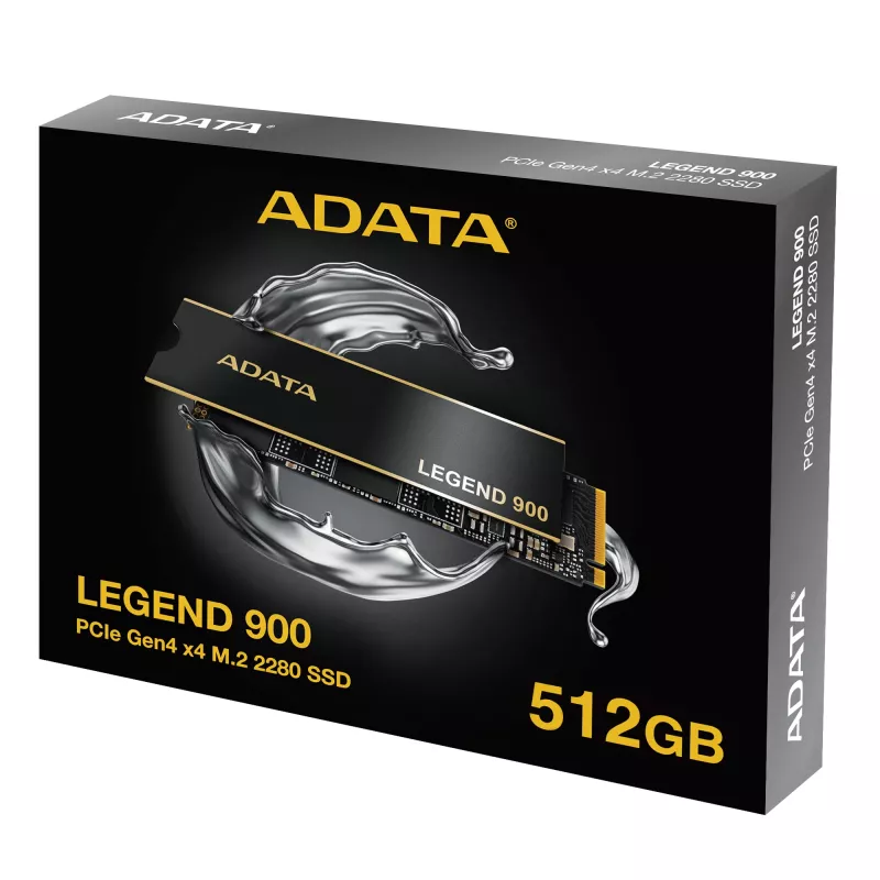 SSD M.2 2280 ADATA LEGEND 900 512 GB PCIe 4.0 NVMe 7000/5400 MB/s, TBW 1200, encriptação de hardware AES