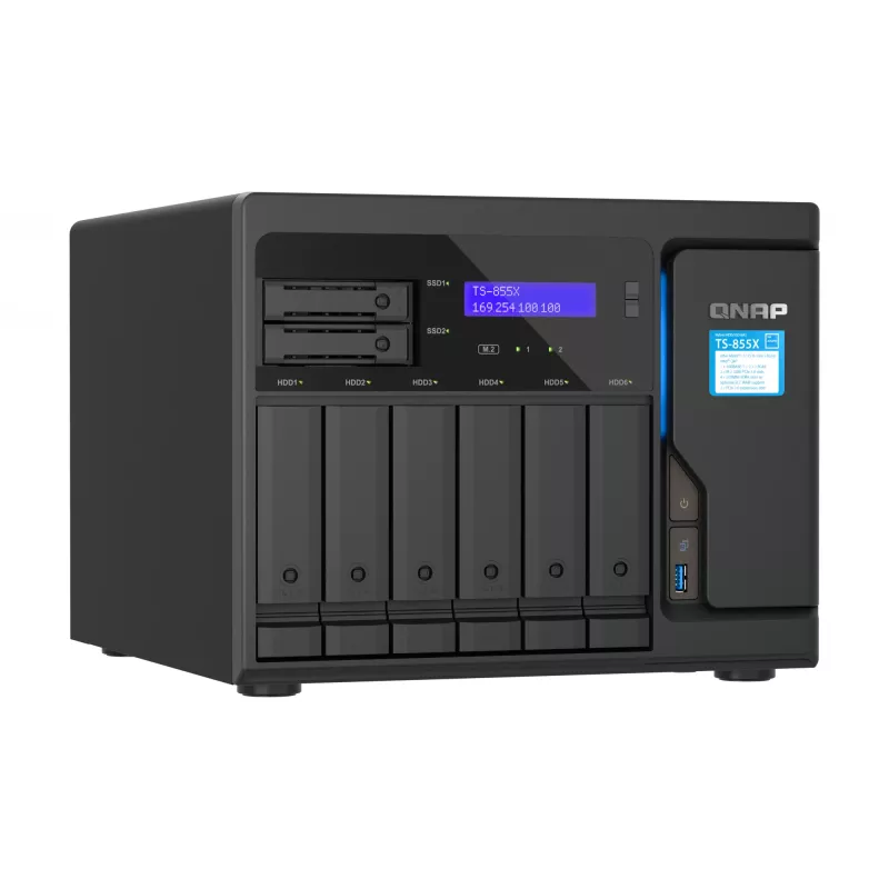 QNAP TS-855X SAN Torre Intel Atom® C5125 8 GB DDR4 0 TB QNAP QTS preto