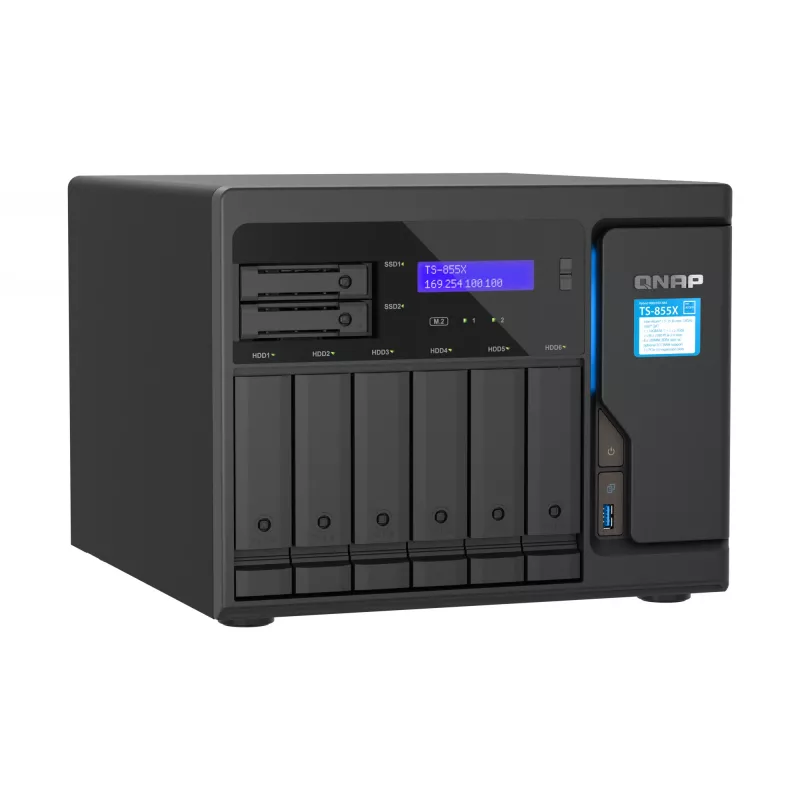 QNAP TS-855X SAN Torre Intel Atom® C5125 8 GB DDR4 0 TB QNAP QTS preto