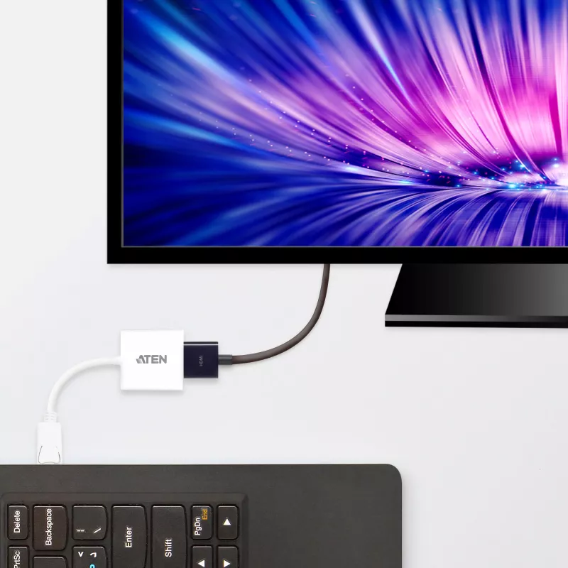 Conversor DisplayPort para HDMI ATEN, PC: até UXGA / HDTV: até 1080i,1080p