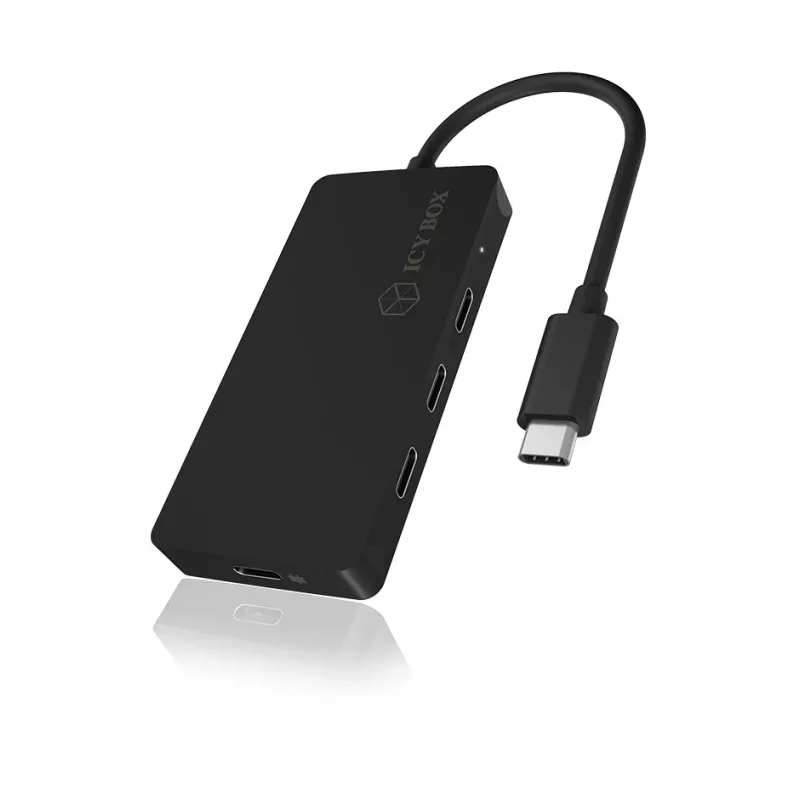 ICY BOX IB-HUB1429-CPD USB 3.2 Gen 2 (3.1 Gen 2) Type-C 10000 Mbit/s preto