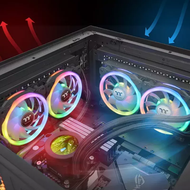 Ventoinha Thermaltake SWAFAN 12 RGB 12 cm preto 500–2000 RPM