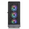 Thermaltake Ceres 500 TG ARGB caixa de PC Midi Tower, E-ATX, vidro temperado, 3 ventoinhas ARGB de 140 mm frontais, USB-C, preta