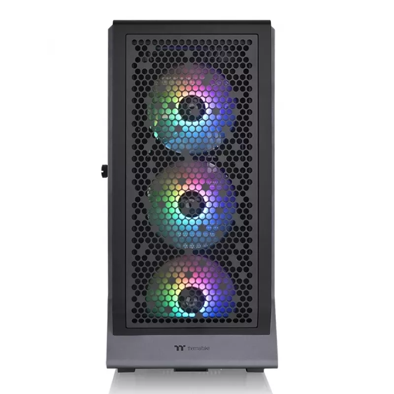 Thermaltake Ceres 500 TG ARGB caixa de PC Midi Tower, E-ATX, vidro temperado, 3 ventoinhas ARGB de 140 mm frontais, USB-C, preta