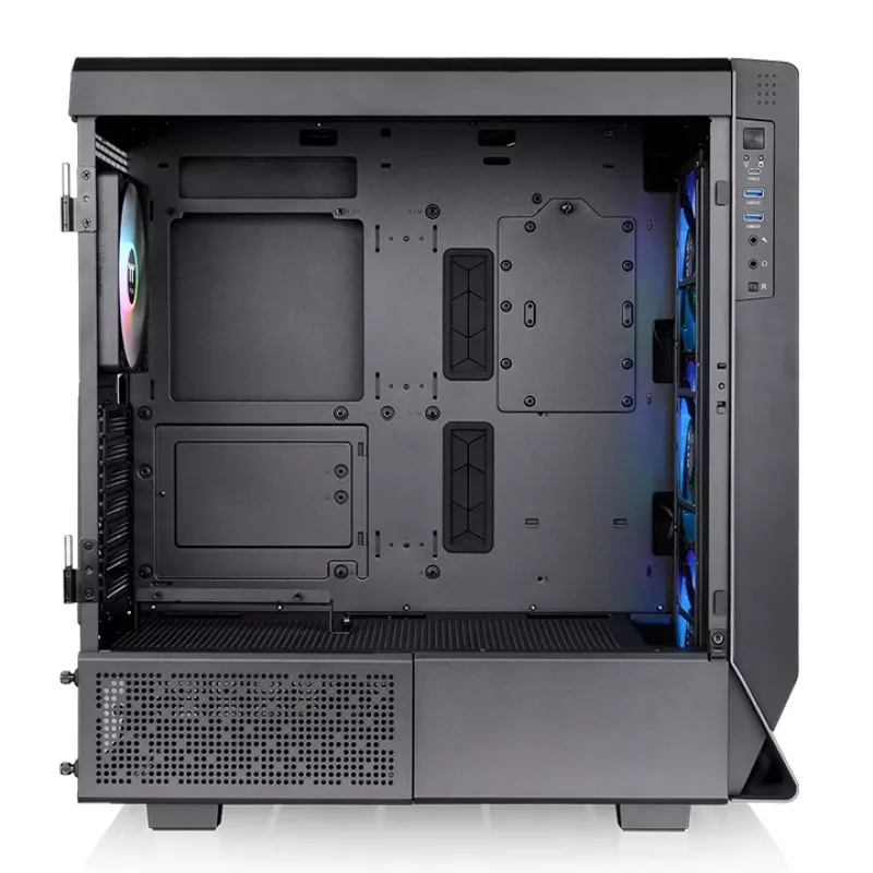 Thermaltake Ceres 500 TG ARGB caixa de PC Midi Tower, E-ATX, vidro temperado, 3 ventoinhas ARGB de 140 mm frontais, USB-C, preta