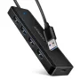 Axagon HUE-C1A Hub TRAVEL 4x USB 5Gbps, entrada de energia USB-C, cabo USB-A de 19 cm