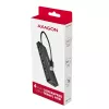 Axagon HUE-C1A Hub TRAVEL 4x USB 5Gbps, entrada de energia USB-C, cabo USB-A de 19 cm