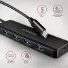 Axagon HUE-C1C Hub TRAVEL 4x USB 5Gbps, entrada de energia USB-C, cabo USB-C de 19 cm