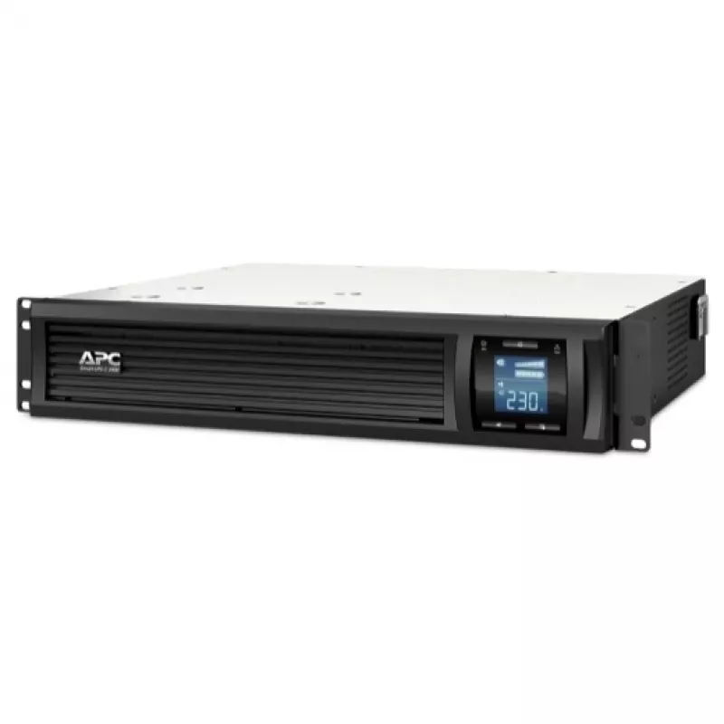 APC Smart-UPS C, Line-Interactive, 2000VA, Rackmount 2U, 230V, 6x tomadas IEC C13, comunicação USB e série, AVR, LCD gráfico