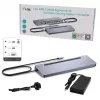 Docking station ergonómica i-tec USB-C em metal 3x 4K com Power Delivery 100 W + carregador universal 100 W