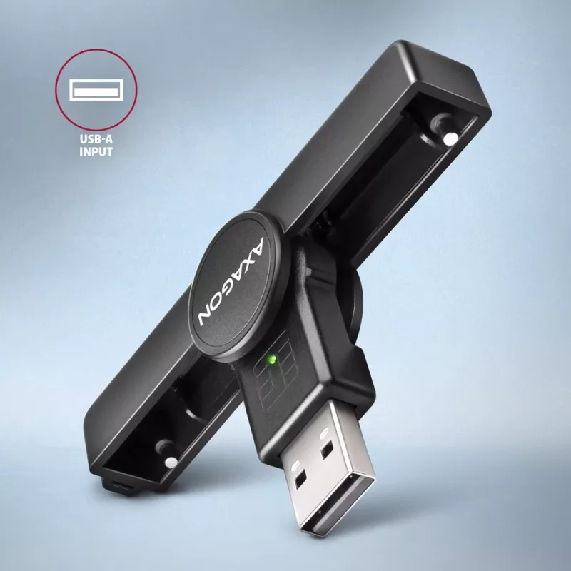 Leitor de cartões smart/ID de bolso Axagon CRE-SMPA USB-A, USB 2.0, preto, 13 g