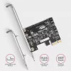 Adaptador SATA interno Axagon PCES-SJ2 PCIe 2 Gbit/s preto