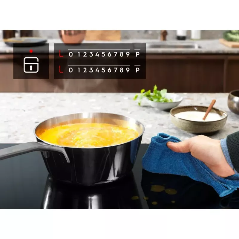 Placa de indução Electrolux LIT30230C — 2 zonas de encastre, 29 cm de largura, preto, controlo tátil, zonas de 210/145 mm