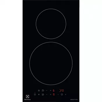 Placa de indução Electrolux LIT30230C — 2 zonas de encastre, 29 cm de largura, preto, controlo tátil, zonas de 210/145 mm