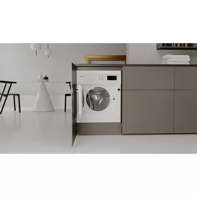 Whirlpool BI WMWG 81485 PL máquina de lavar roupa de encastrar, carga frontal, 8 kg, 14 programas, classe energética B, branca