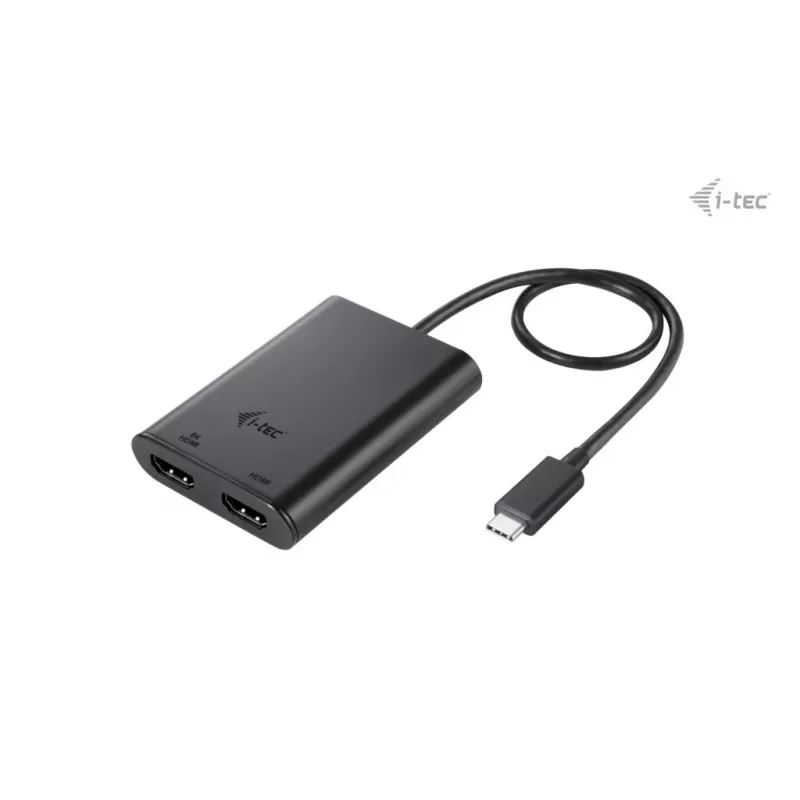 Adaptador de vídeo i-tec USB-C Dual 4K/60Hz (Single 8K/30Hz) HDMI