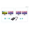 Adaptador de vídeo i-tec USB-C Dual 4K/60Hz (Single 8K/30Hz) HDMI