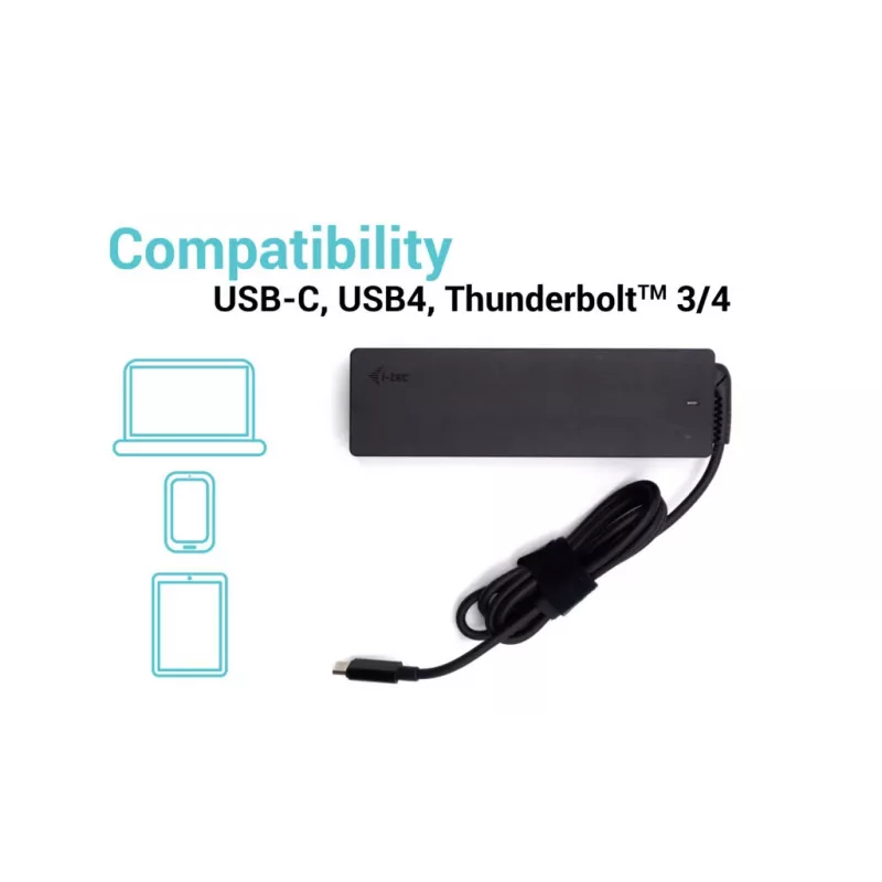 Carregador universal i-tec USB-C PD 3.0 100W interior preto