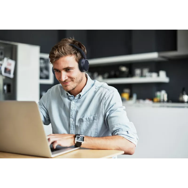 JVC HA-S36W-A-U auscultadores sem fios, Bluetooth, multipoint, 35 h de reprodução, microfone integrado, USB-C, azuis