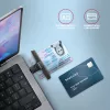 Axagon CRE-SMPC leitor de cartões inteligentes/cartão de cidadão USB-C PocketReader leitor de cartões inteligentes interior USB Type-C preto