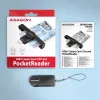 Axagon CRE-SMPC leitor de cartões inteligentes/cartão de cidadão USB-C PocketReader leitor de cartões inteligentes interior USB Type-C preto