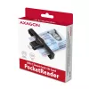 Axagon CRE-SMPC leitor de cartões inteligentes/cartão de cidadão USB-C PocketReader leitor de cartões inteligentes interior USB Type-C preto