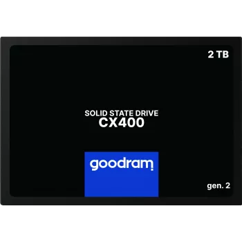 SSD SATA III 2,5 polegadas GOODRAM CX400 2,05 TB (2048 GB) 3D NAND, leitura 550 MB/s, escrita 500 MB/s, TBW 720, MTBF 2.000.000 h