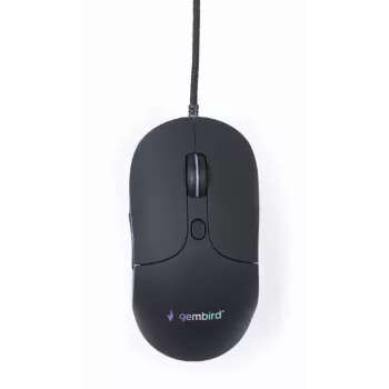 Rato gaming USB com fio GEMBIRD MUS-UL-02 — ambidestro, 2400 DPI, 6 botões, preto