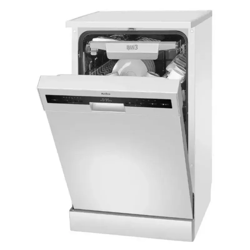 AMICA DFM44C7EOQWH máquina de lavar loiça, motor sem escovas SilentDrive 2.0, OpenDry, SteamPower, AquaStop, classe energética C