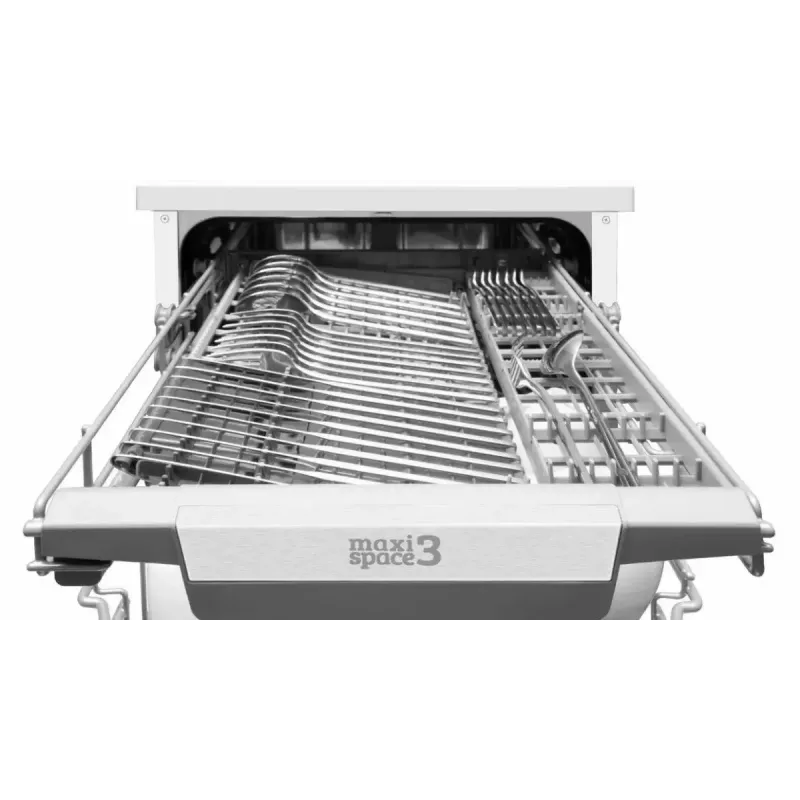 AMICA DFM44C7EOQWH máquina de lavar loiça, motor sem escovas SilentDrive 2.0, OpenDry, SteamPower, AquaStop, classe energética C