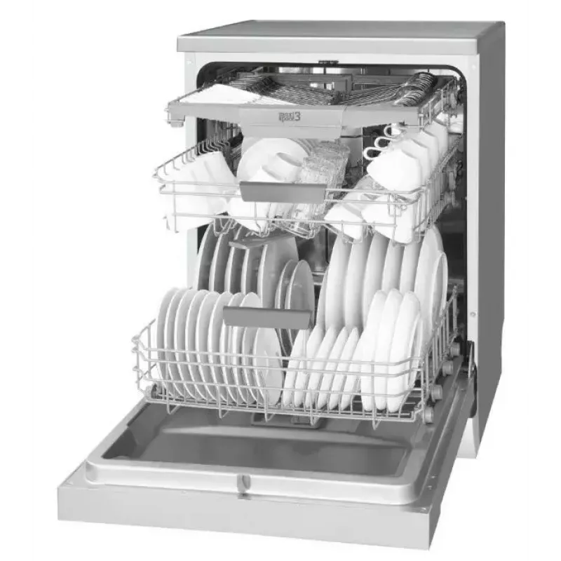 Máquina de lavar loiça de instalação livre AMICA DFM64C7EOQIH, 14 conjuntos de louça, inox, 47 dB, classe energética C
