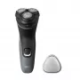 Máquina de barbear Philips Shaver 1000 Series S1142/00, máquina de barbear rotativa, preto, cinzento, sistema de lâminas PowerCut, SH30, 2 ano(s), bateria