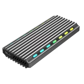 Caixa para SSD GEMBIRD EE2280-U3C-03 preta para uma unidade M.2, USB 3.2 Gen 2 (10 Gbit/s), USB Type-C, alumínio