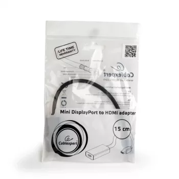 Cabo Mini DisplayPort para HDMI Gembird A-MDPM-HDMIF4K-01 0,15 m, 4K, preto