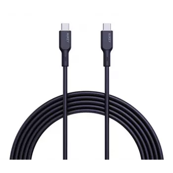 Cabo de carregamento USB AUKEY - 1x USB Type-C para 1x USB Type-C - PD 100W 5A - 1m preto (silicone)