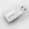 Carregador QOLTEC 50763 — carregador rápido AC de interior 35W, USB-C PD 3.0 + USB-A, 5–20V, branco