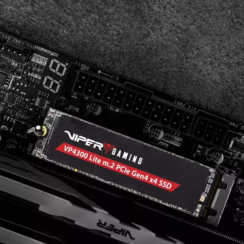 SSD M.2 2280 NVMe PATRIOT VP4300 Lite 4 TB, PCIe 4.0 x4, leitura 7400 MB/s, escrita 6000 MB/s, NVMe 2.0