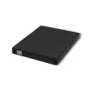 Unidade externa DVD-RW Qoltec 51858, USB 2.0 e eSATA, carregamento por bandeja, preto, 24x CD / 8x DVD